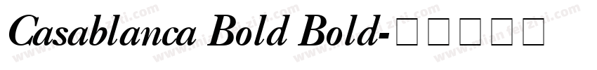 Casablanca Bold Bold字体转换